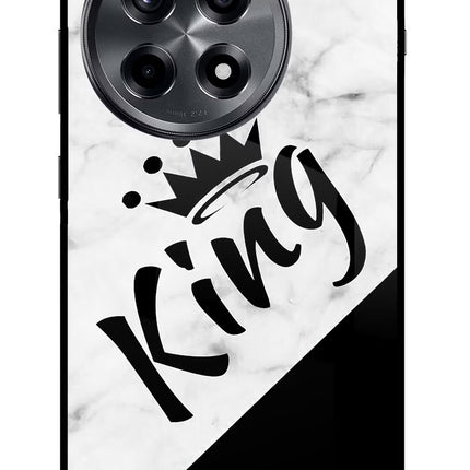 King OnePlus 12R Glass Case Back Cover by Casekaro