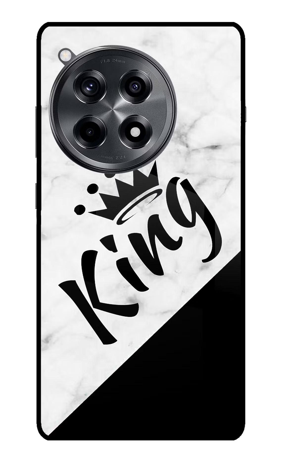 King OnePlus 12R Glass Case Back Cover by Casekaro