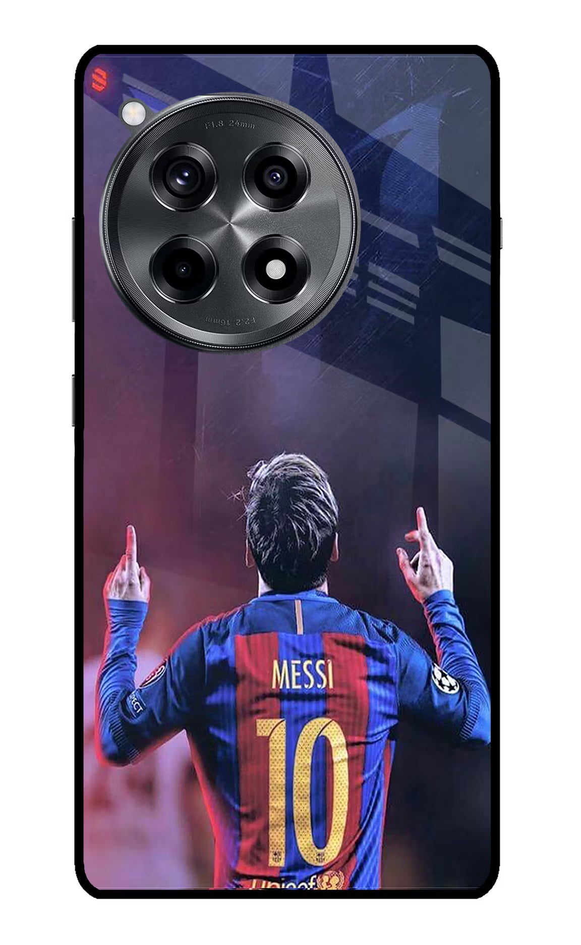 Messi OnePlus 12R Glass Case Back Cover by Casekaro