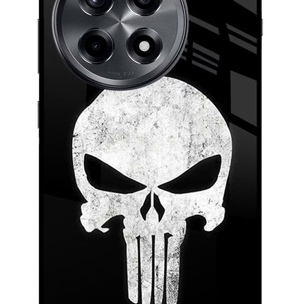 Punisher Skull OnePlus 12R Glass Case Back Cover by Casekaro