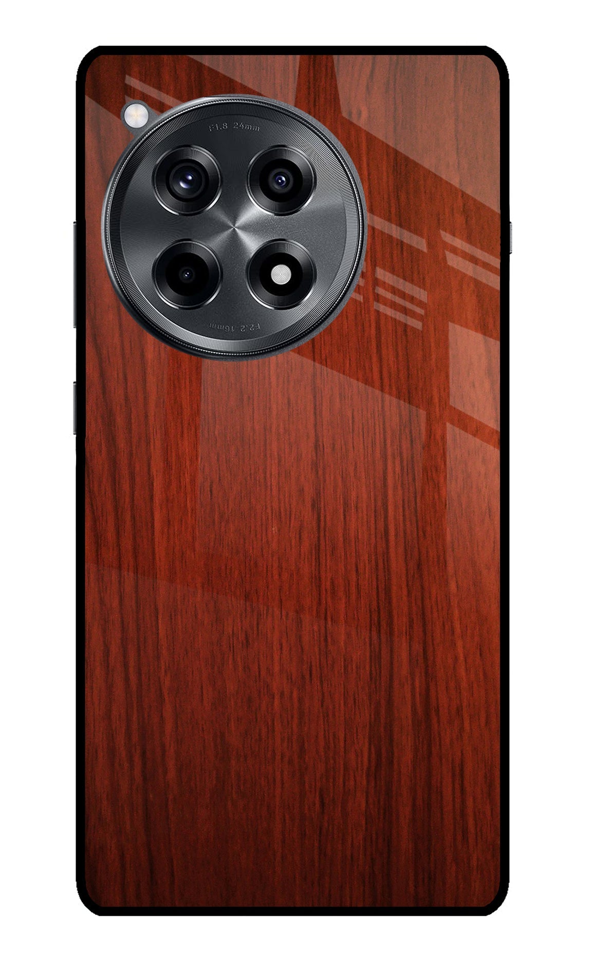Wooden Plain Pattern OnePlus 12R Glass Case