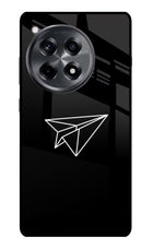 Paper Plane White OnePlus 12R Glass Case