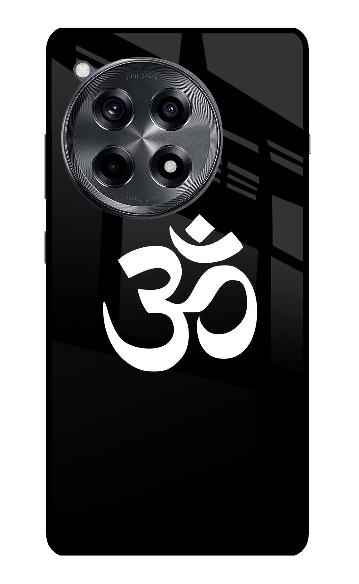 Om OnePlus 12R Glass Case Back Cover by Casekaro