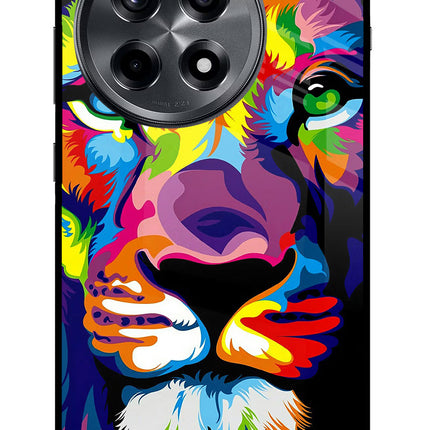 Lion OnePlus 12R Glass Case Back Cover by Casekaro