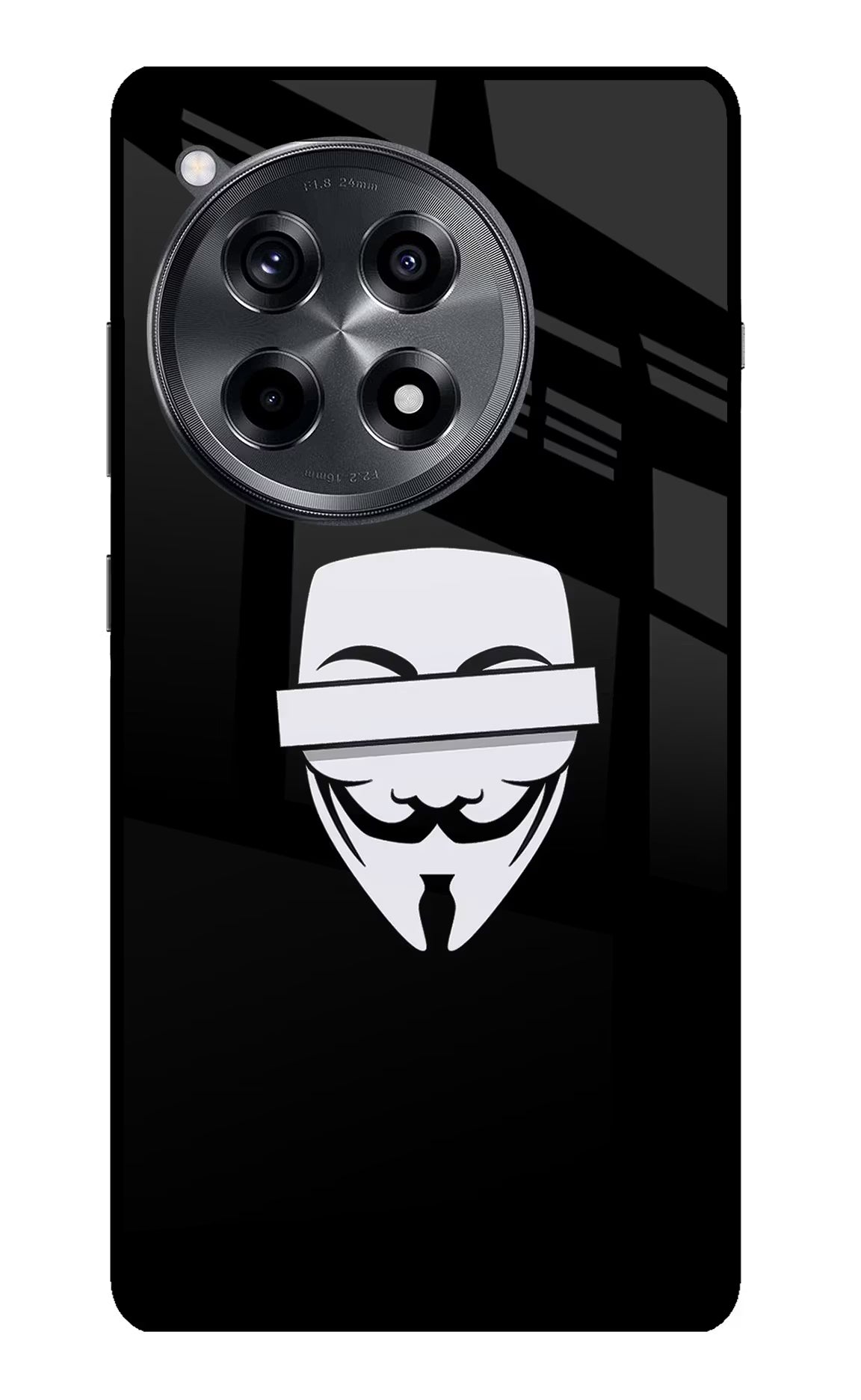 Anonymous Face OnePlus 12R Glass Case