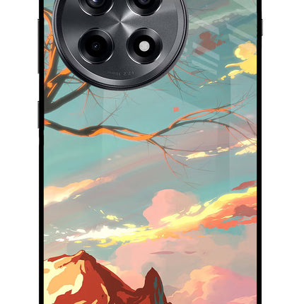 Scenery OnePlus 12R Glass Case Back Cover by Casekaro