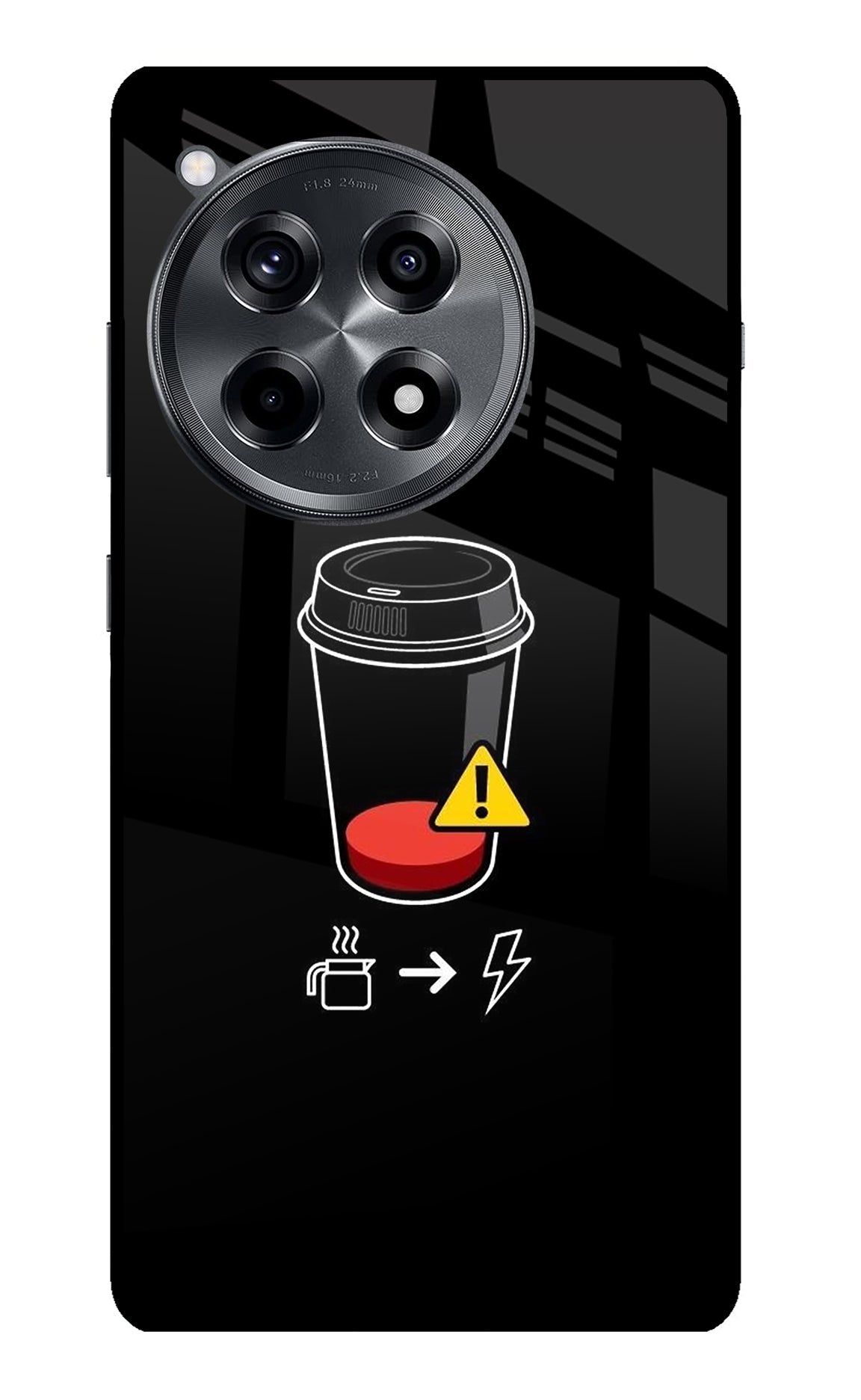 Coffee OnePlus 12R Glass Case
