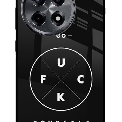 Go Fuck Yourself OnePlus 12R Glass Case Back Cover by Casekaro