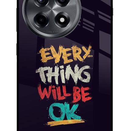 Everything Will Be Ok OnePlus 12R Glass Case Back Cover by Casekaro