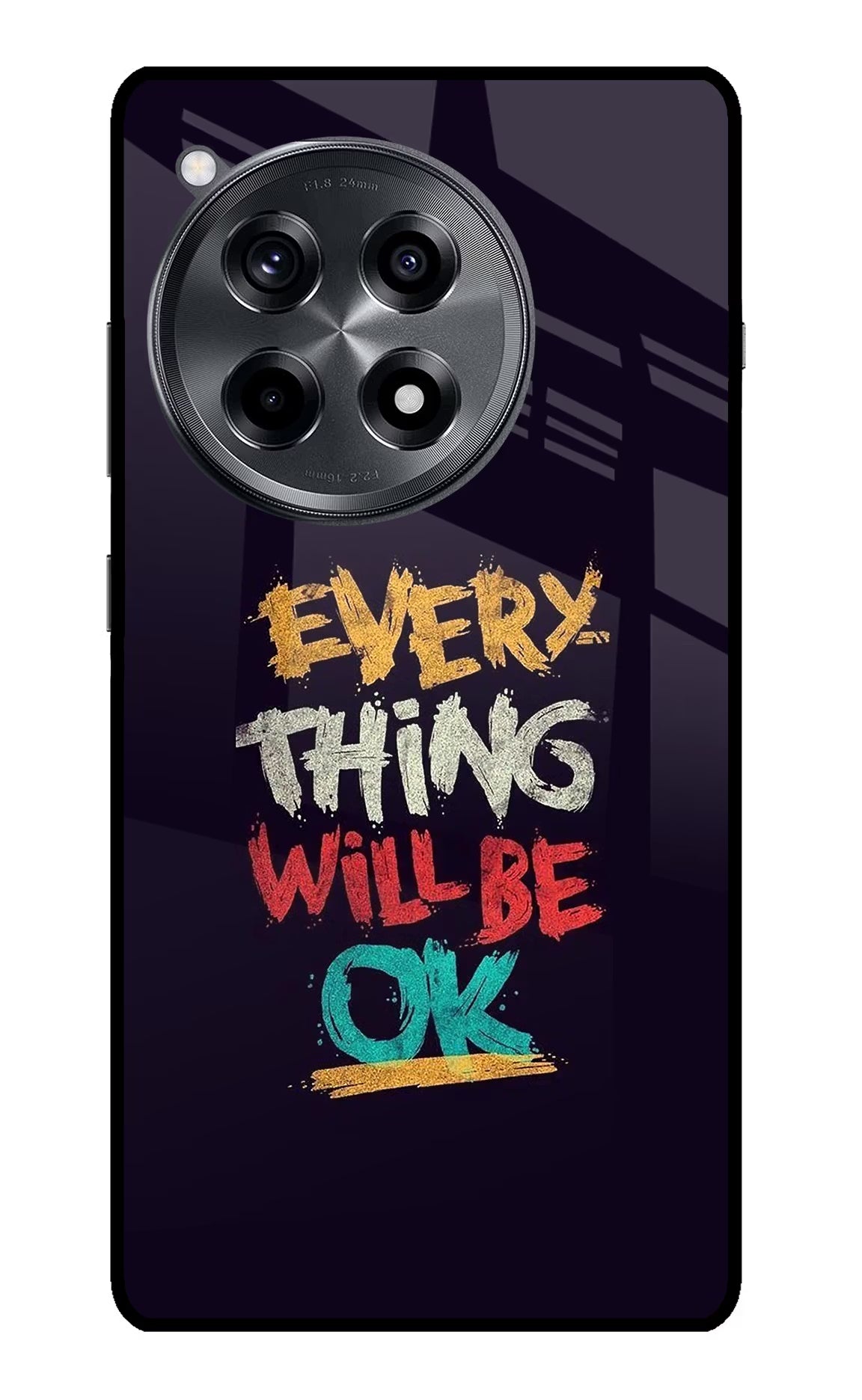 Everything Will Be Ok OnePlus 12R Glass Case Back Cover by Casekaro
