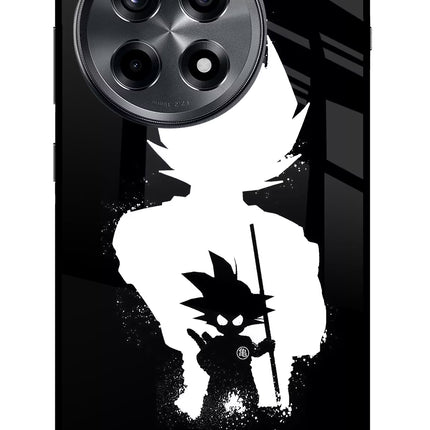 Goku Shadow OnePlus 12R Glass Case Back Cover by Casekaro
