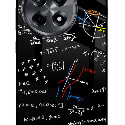 Mathematics Formula OnePlus 12R Glass Case Back Cover by Casekaro