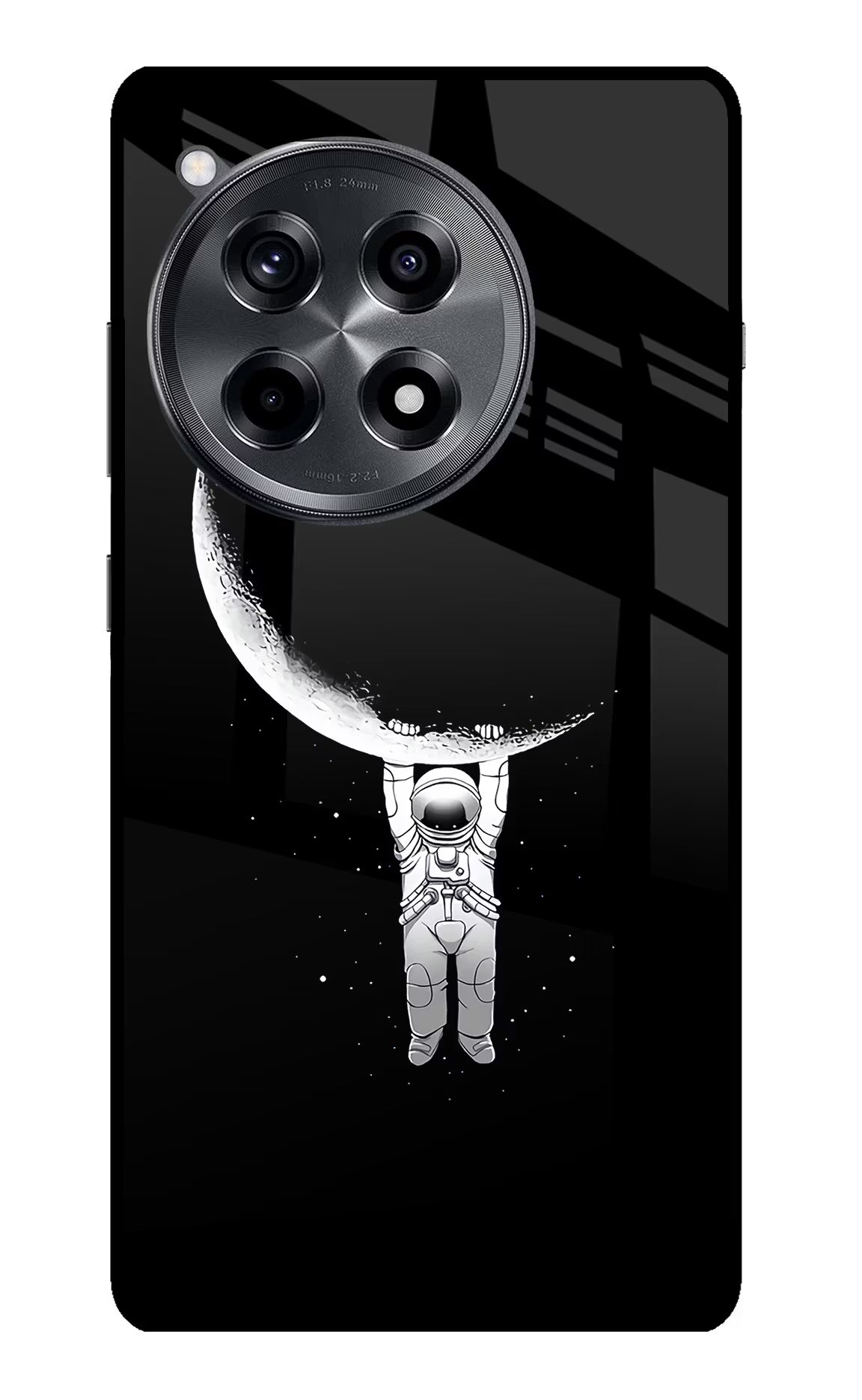 Moon Space OnePlus 12R Glass Case Back Cover by Casekaro