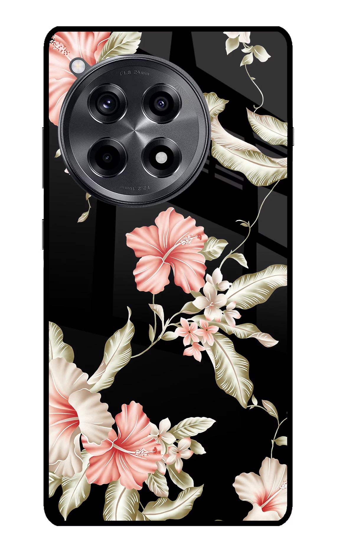 Flowers OnePlus 12R Glass Case Back Cover by Casekaro