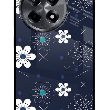 Flowers OnePlus 12R Glass Case Back Cover by Casekaro