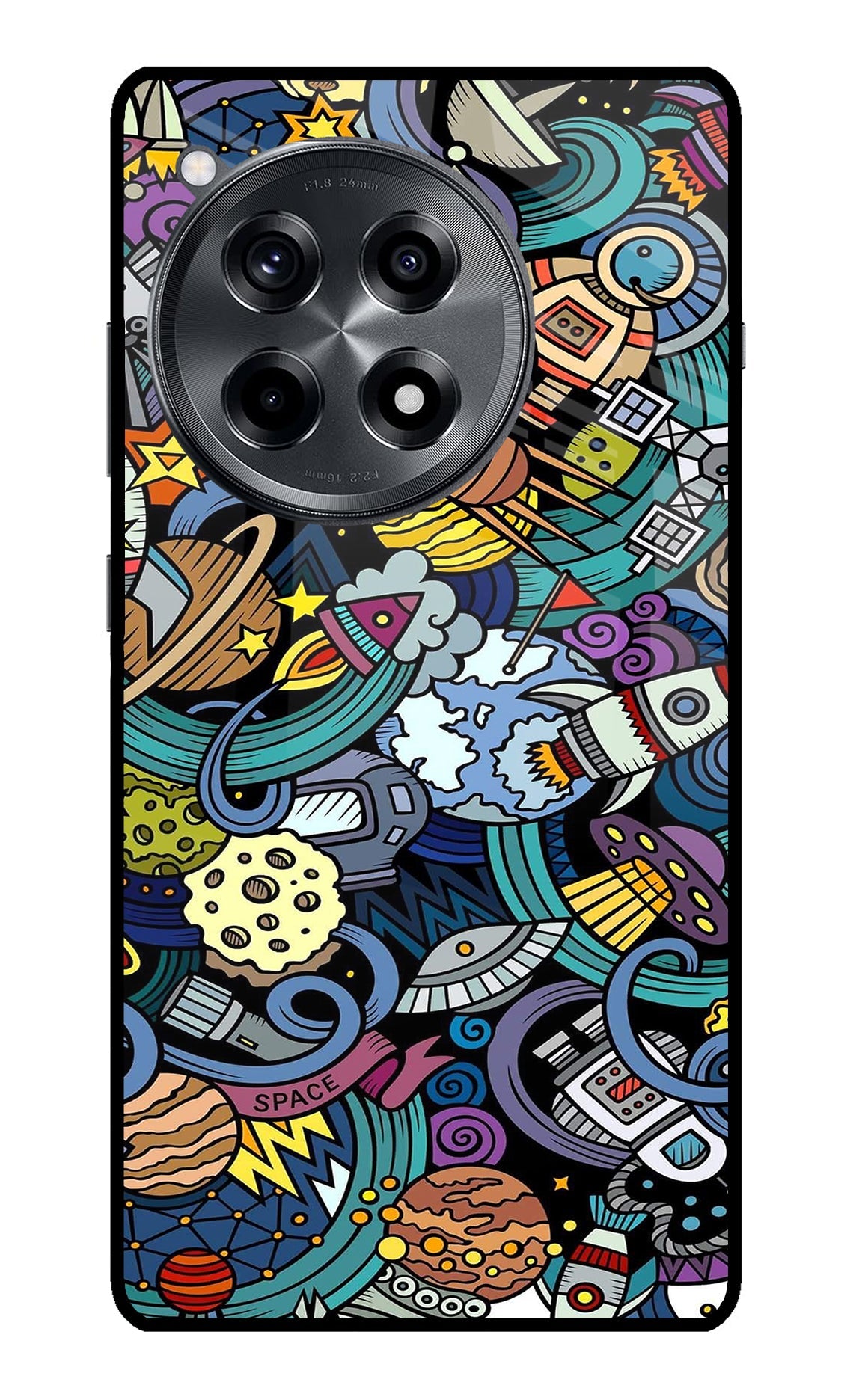 Space Abstract OnePlus 12R Glass Case