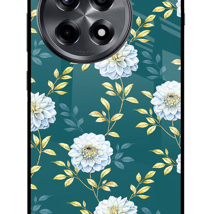 Flowers OnePlus 12R Glass Case Back Cover by Casekaro