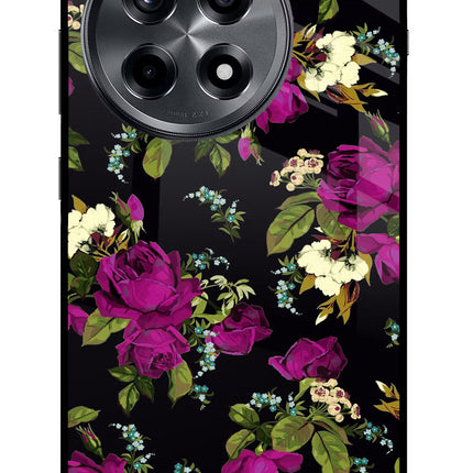 Flowers OnePlus 12R Glass Case Back Cover by Casekaro