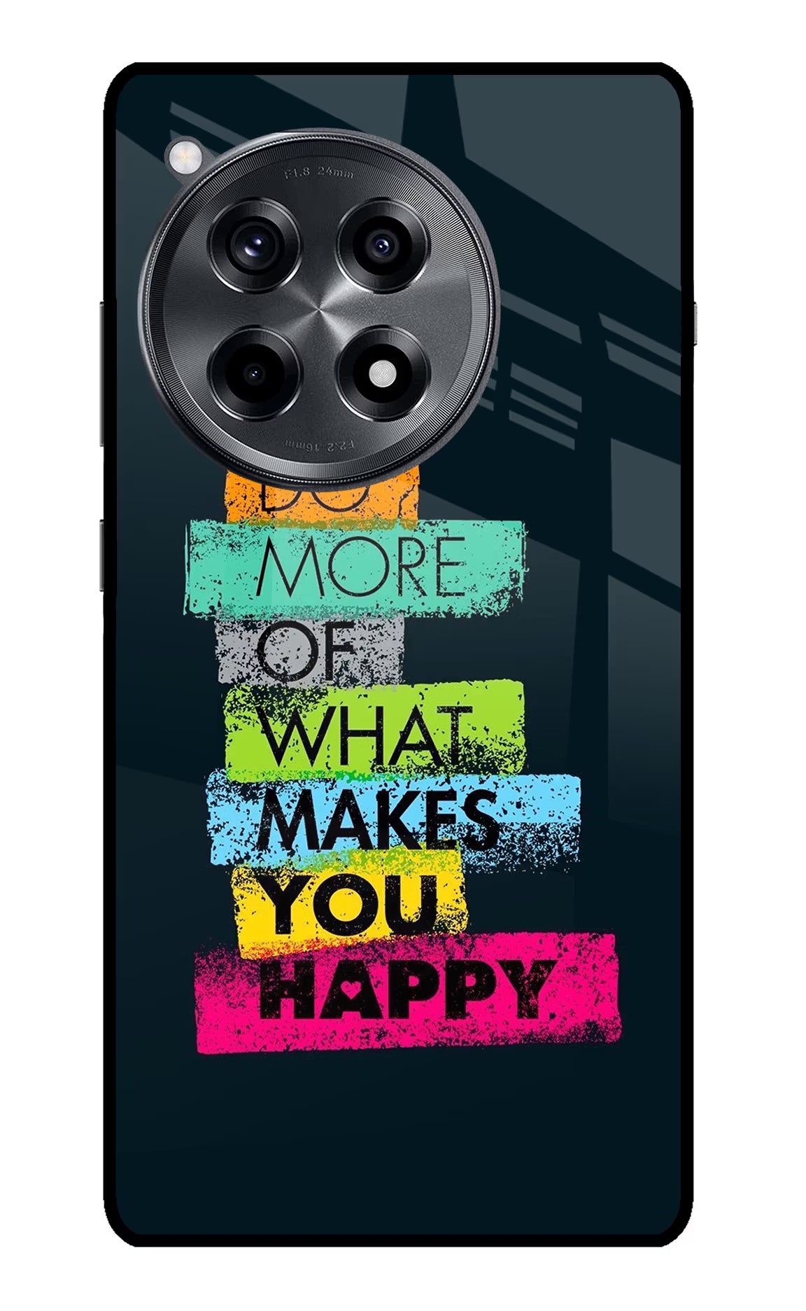 Do More Of What Makes You Happy OnePlus 12R Glass Case Back Cover by Casekaro