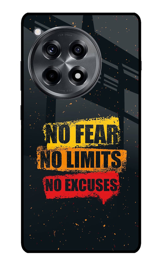 No Fear No Limits No Excuse OnePlus 12R Glass Case