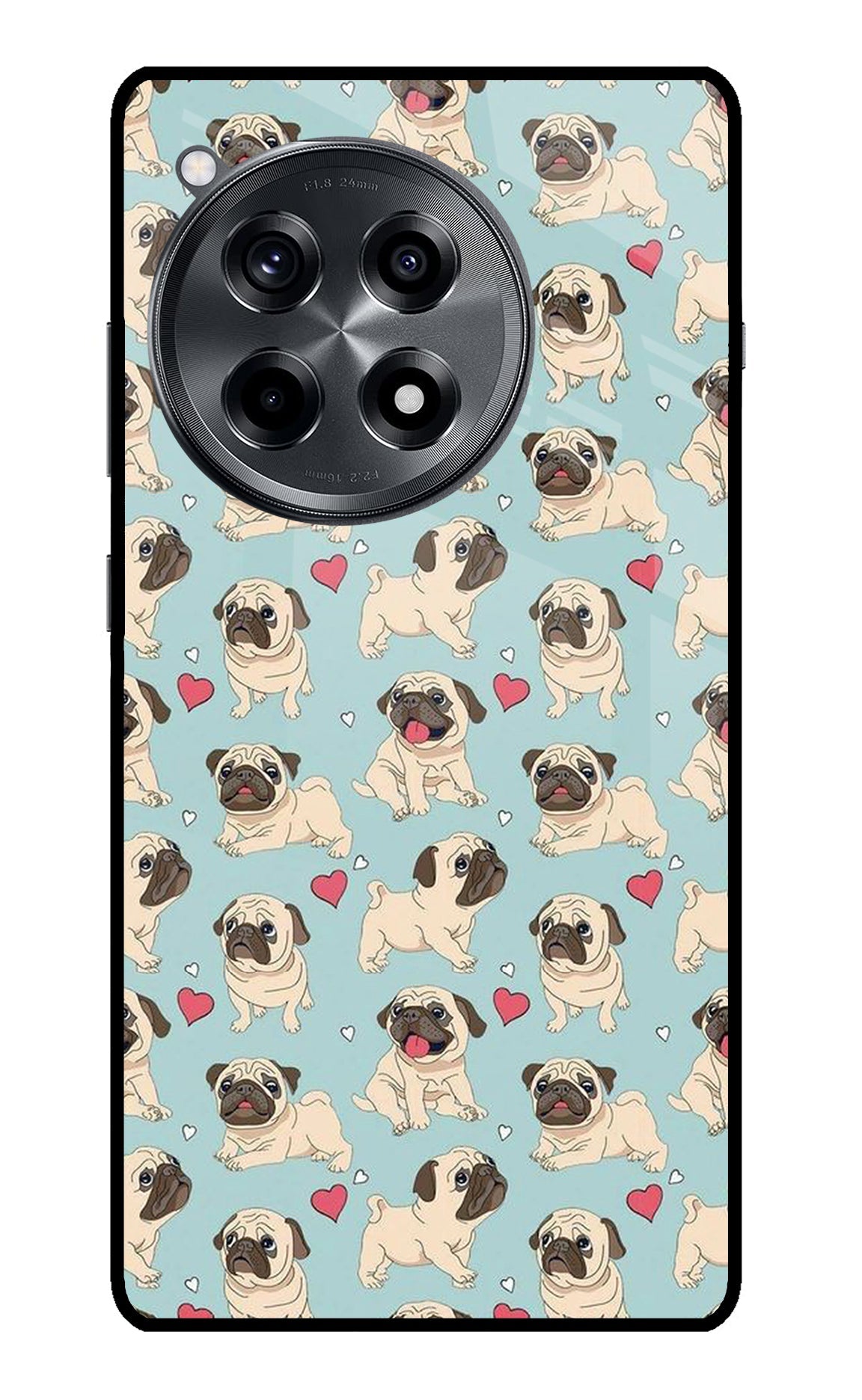 Pug Dog OnePlus 12R Glass Case
