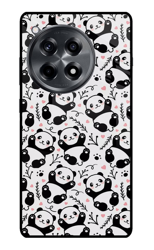 Cute Panda OnePlus 12R Glass Case
