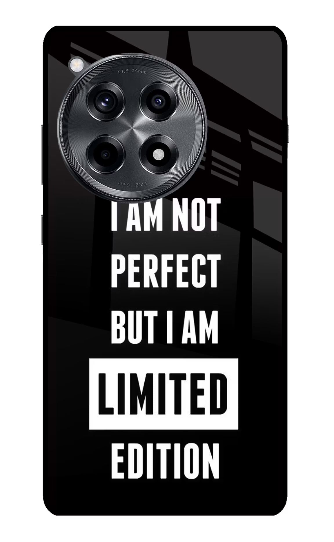 I Am Not Perfect But I Am Limited Edition OnePlus 12R Glass Case Back Cover by Casekaro