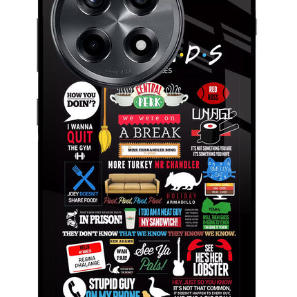 FRIENDS OnePlus 12R Glass Case Back Cover by Casekaro