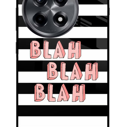 Blah Blah Blah OnePlus 12R Glass Case Back Cover by Casekaro