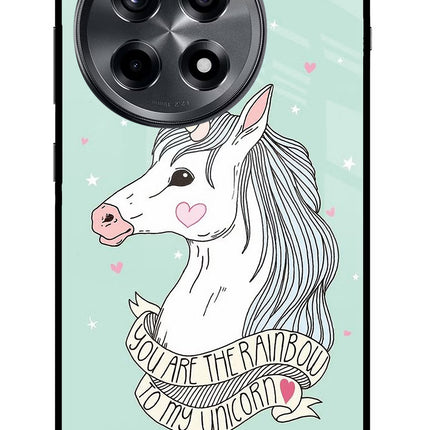 Unicorn Wallpaper OnePlus 12R Glass Case Back Cover by Casekaro
