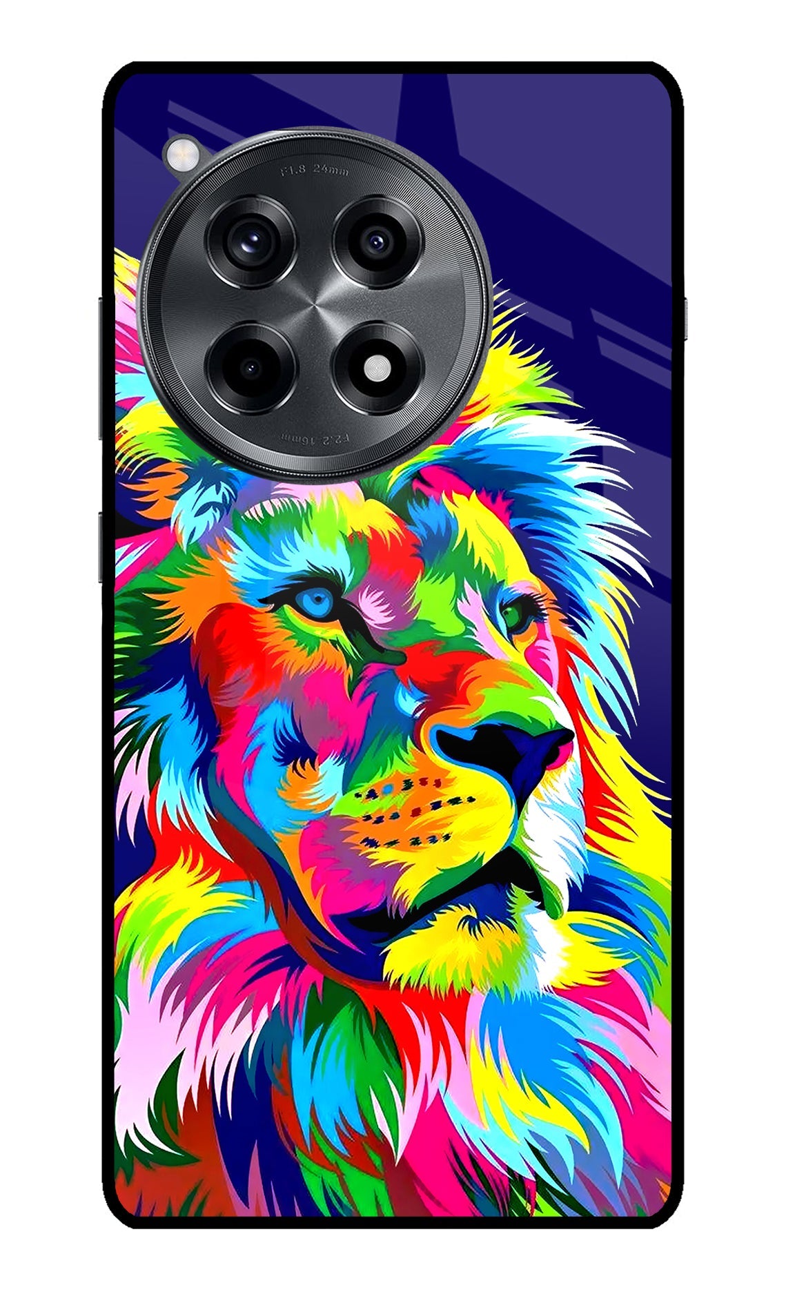 Vector Art Lion OnePlus 12R Glass Case