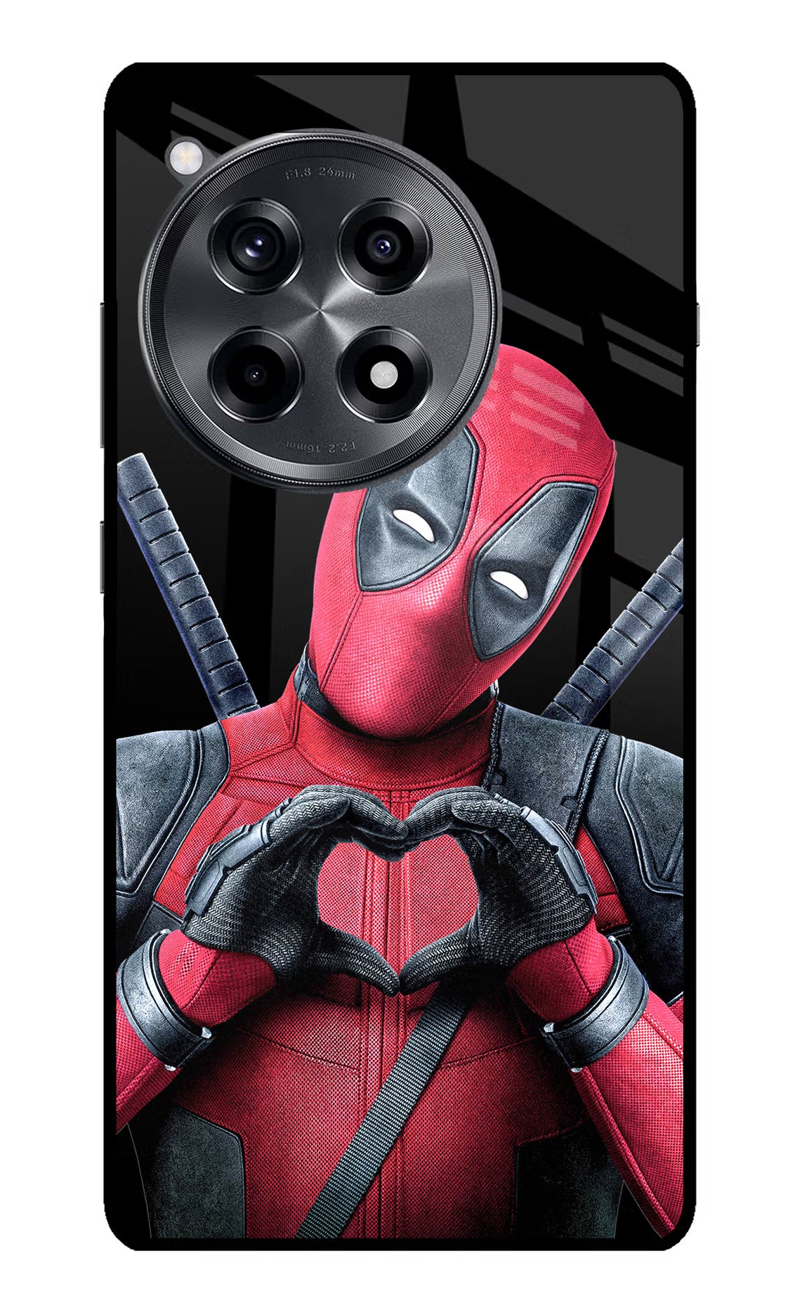 Deadpool OnePlus 12R Glass Case Back Cover by Casekaro