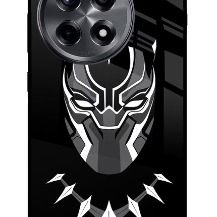 Black Panther OnePlus 12R Glass Case Back Cover by Casekaro