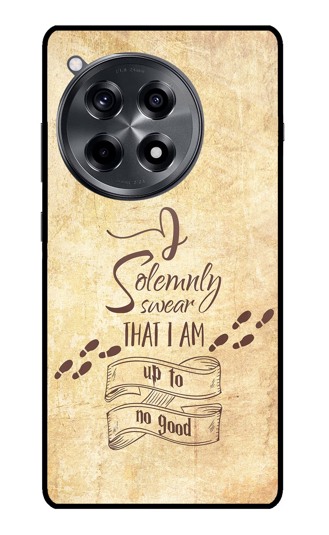 I Solemnly swear that i up to no good OnePlus 12R Glass Case Back Cover by Casekaro