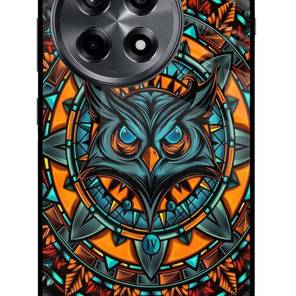 Angry Owl Art OnePlus 12R Glass Case Back Cover by Casekaro