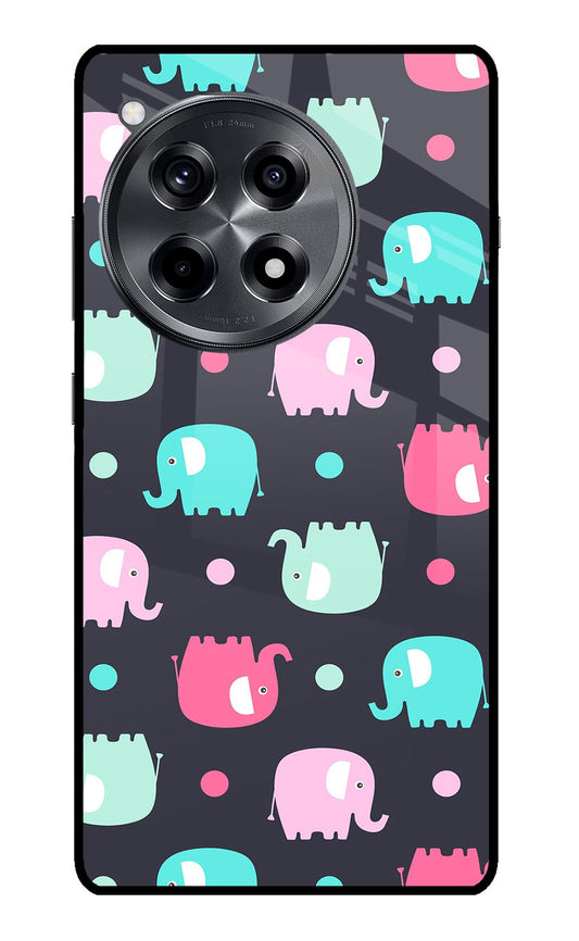 Elephants OnePlus 12R Glass Case