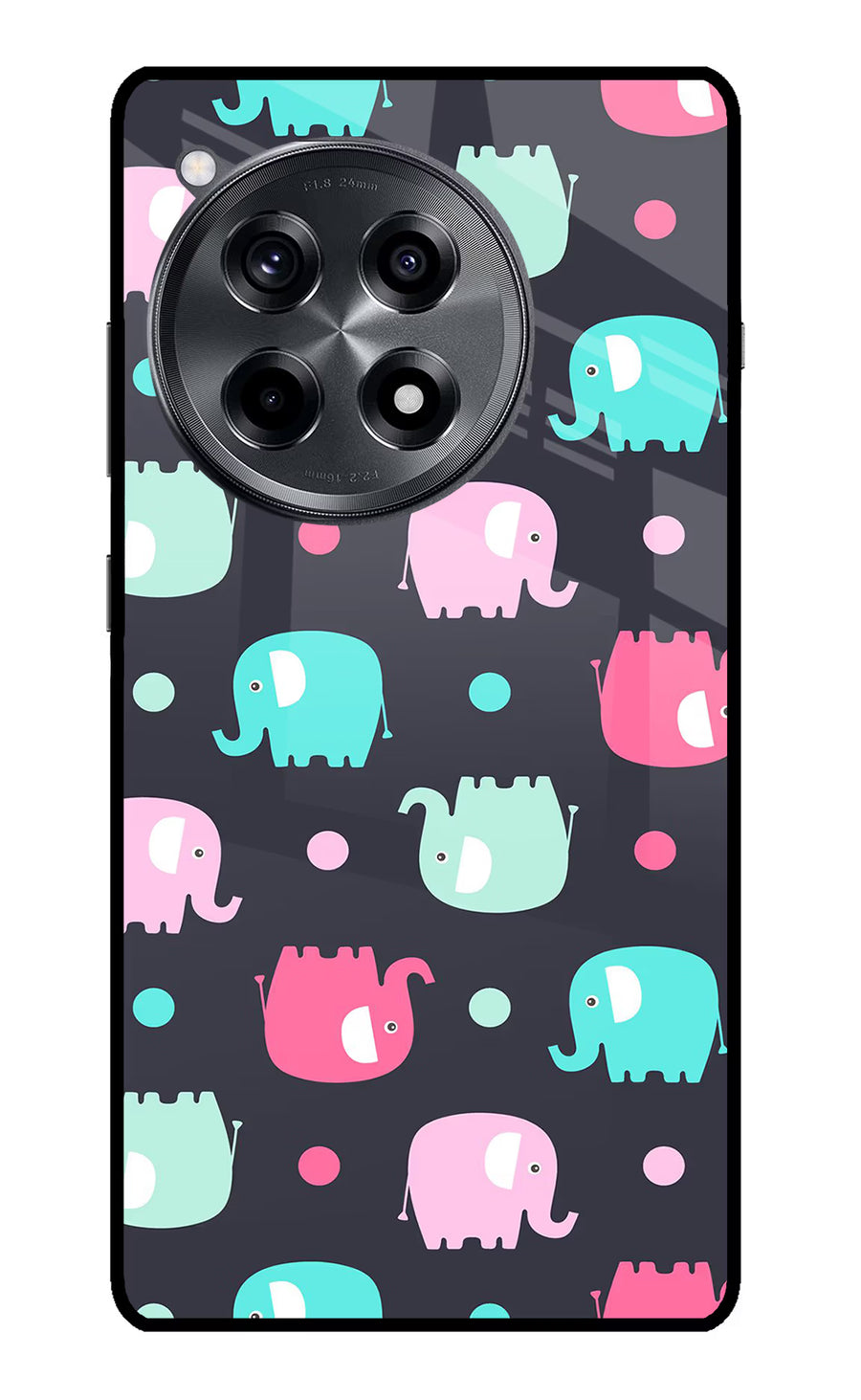 Elephants OnePlus 12R Back Cover, Metal case