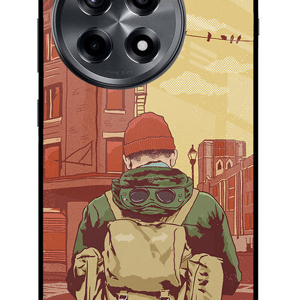 Adventurous OnePlus 12R Glass Case Back Cover by Casekaro