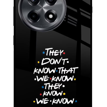 FRIENDS Dialogue OnePlus 12R Glass Case Back Cover by Casekaro