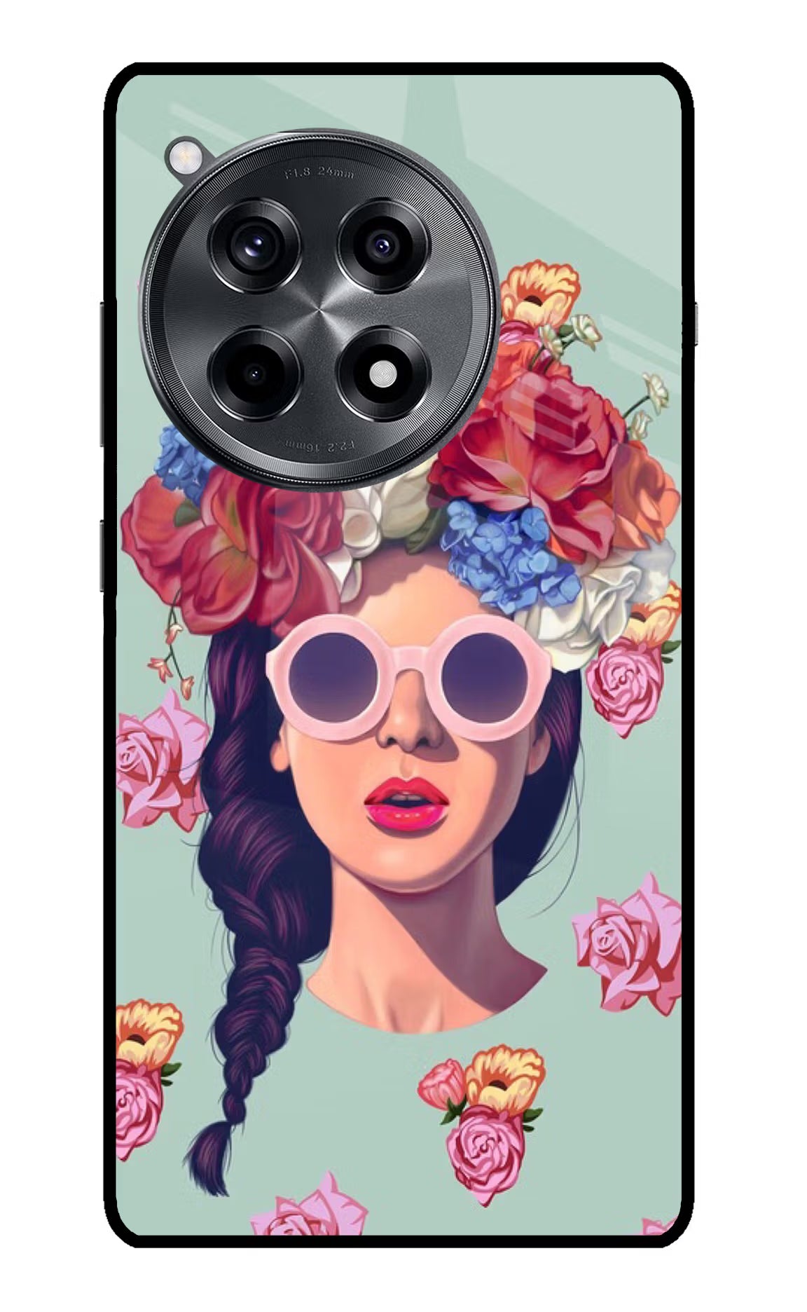 Pretty Girl OnePlus 12R Glass Case Back Cover by Casekaro