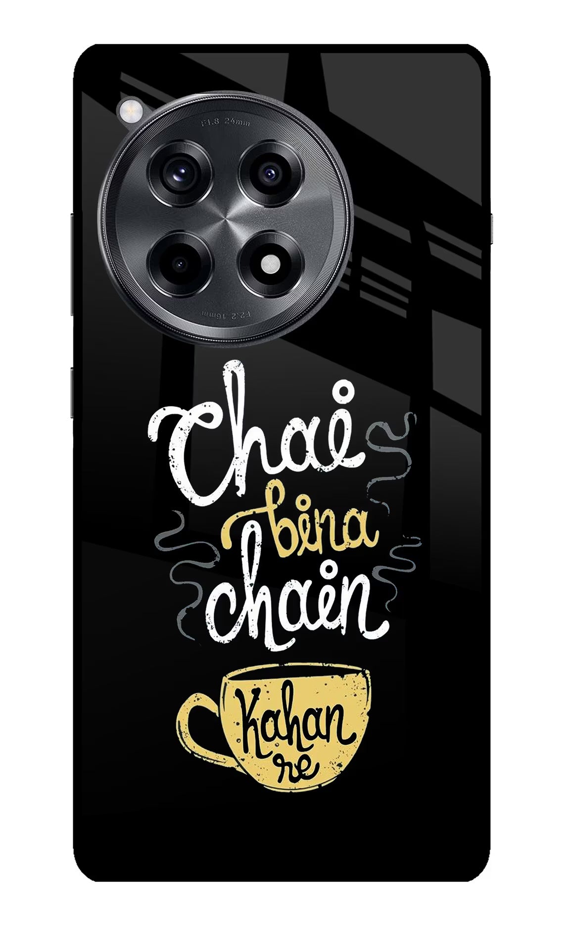 Chai Bina Chain Kaha Re OnePlus 12R Glass Case