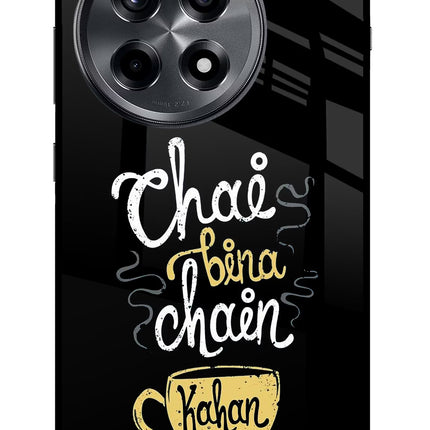 Chai Bina Chain Kaha Re OnePlus 12R Glass Case Back Cover by Casekaro