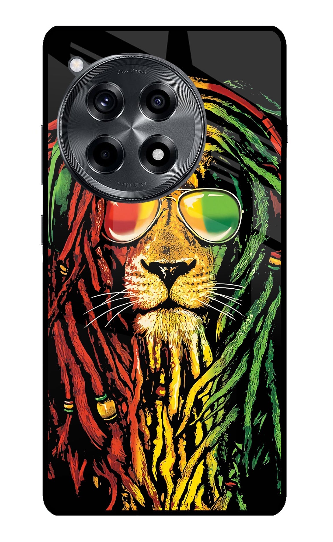 Rasta Lion OnePlus 12R Glass Case