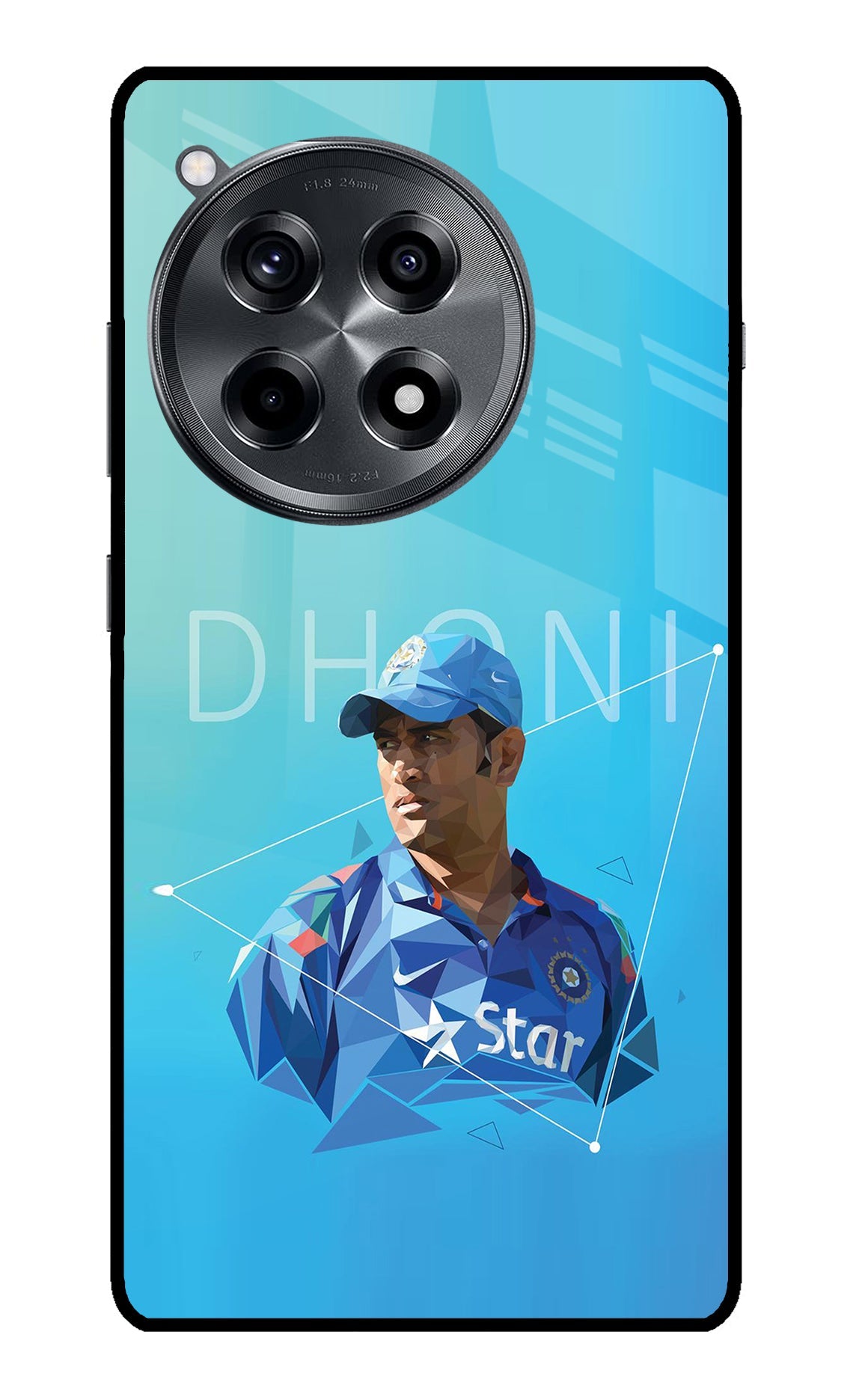 Dhoni Artwork OnePlus 12R Glass Case