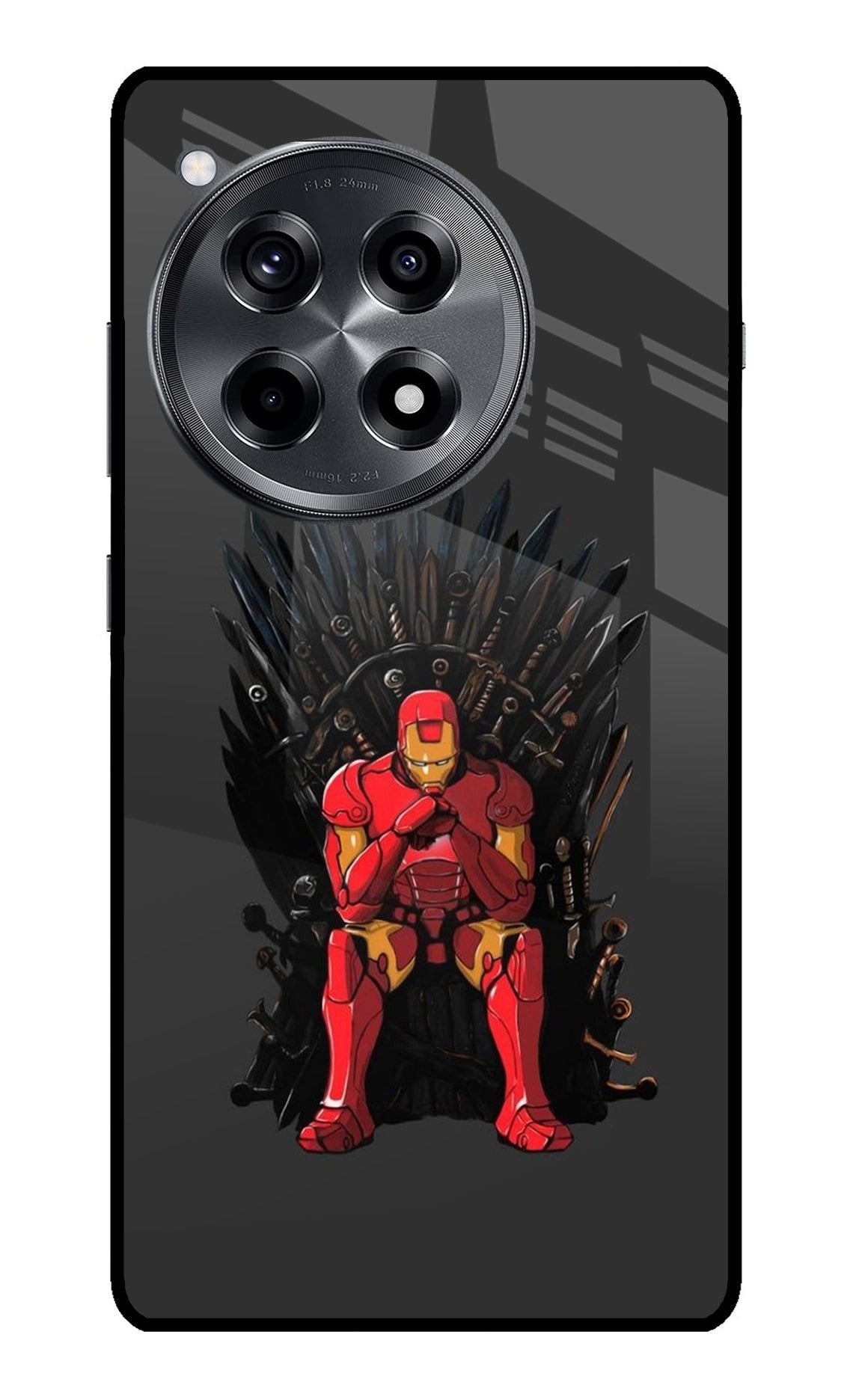 Ironman Throne OnePlus 12R Glass Case