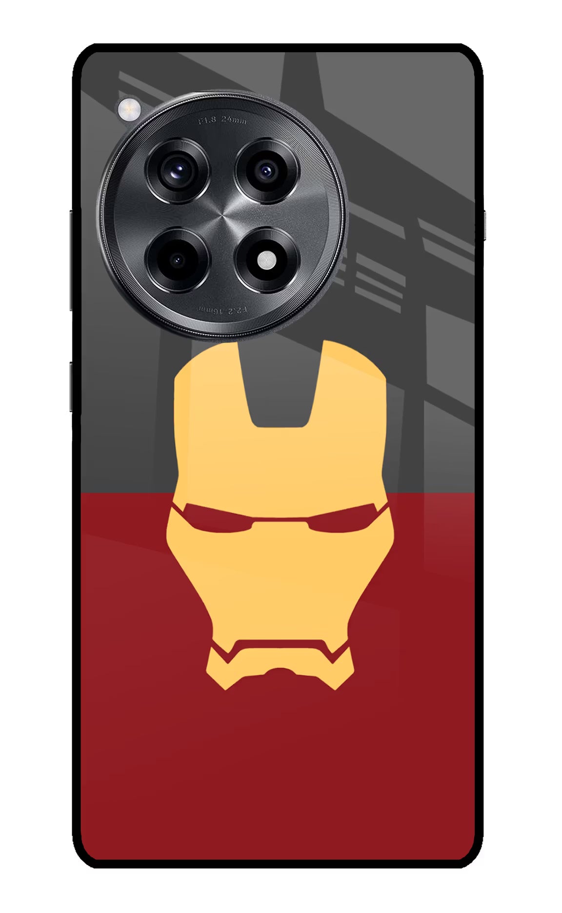 Ironman OnePlus 12R Glass Case Back Cover by Casekaro