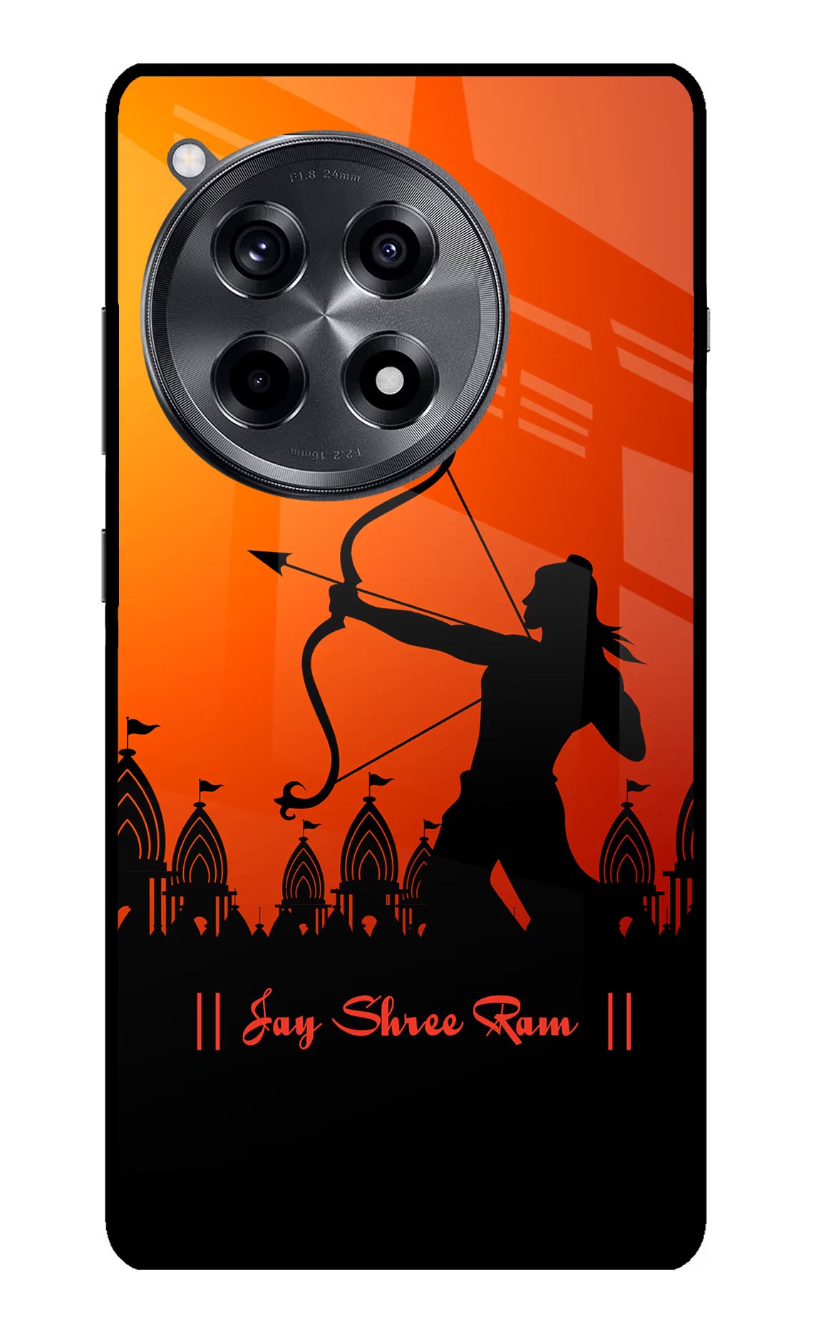 Lord Ram - 4 OnePlus 12R Glass Case Back Cover by Casekaro