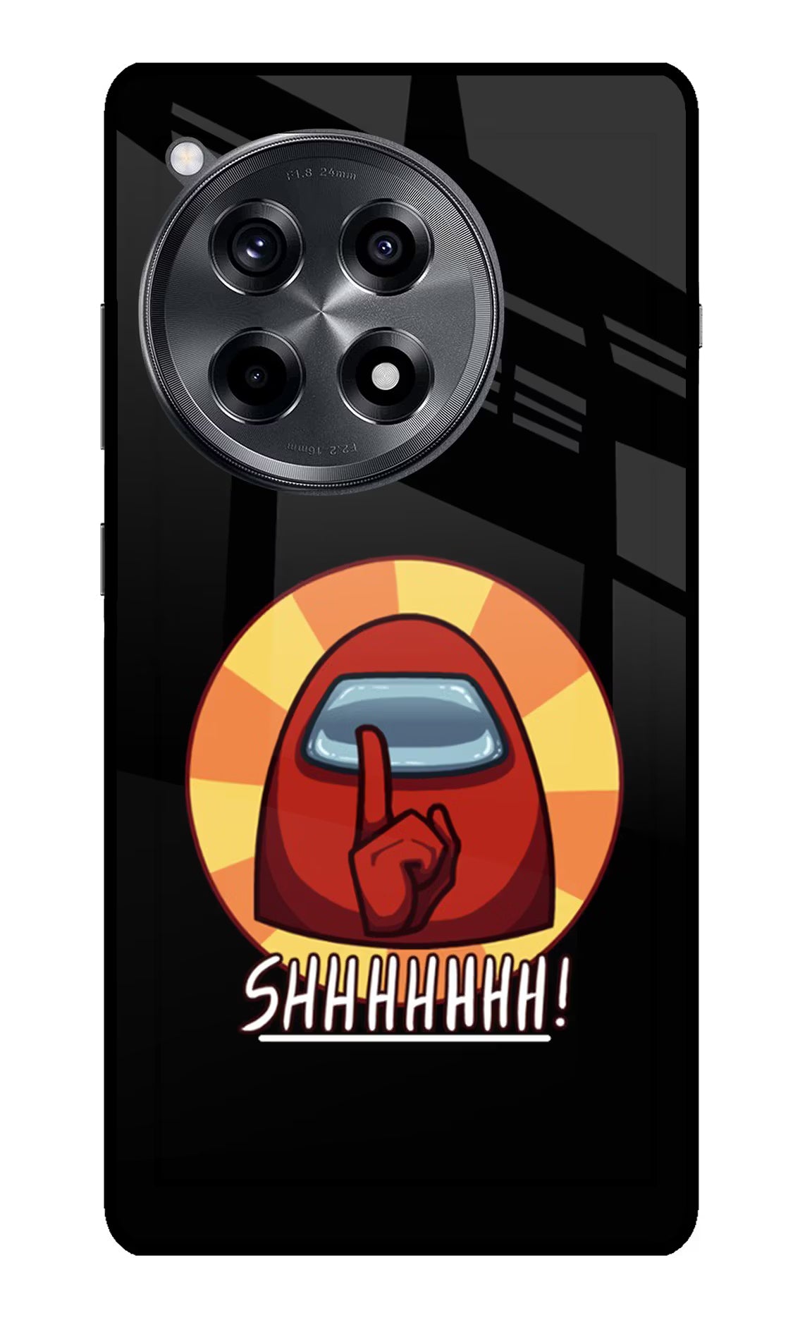 Among Us Shhh! OnePlus 12R Glass Case Back Cover by Casekaro