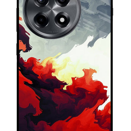 Fire Cloud OnePlus 12R Glass Case Back Cover by Casekaro