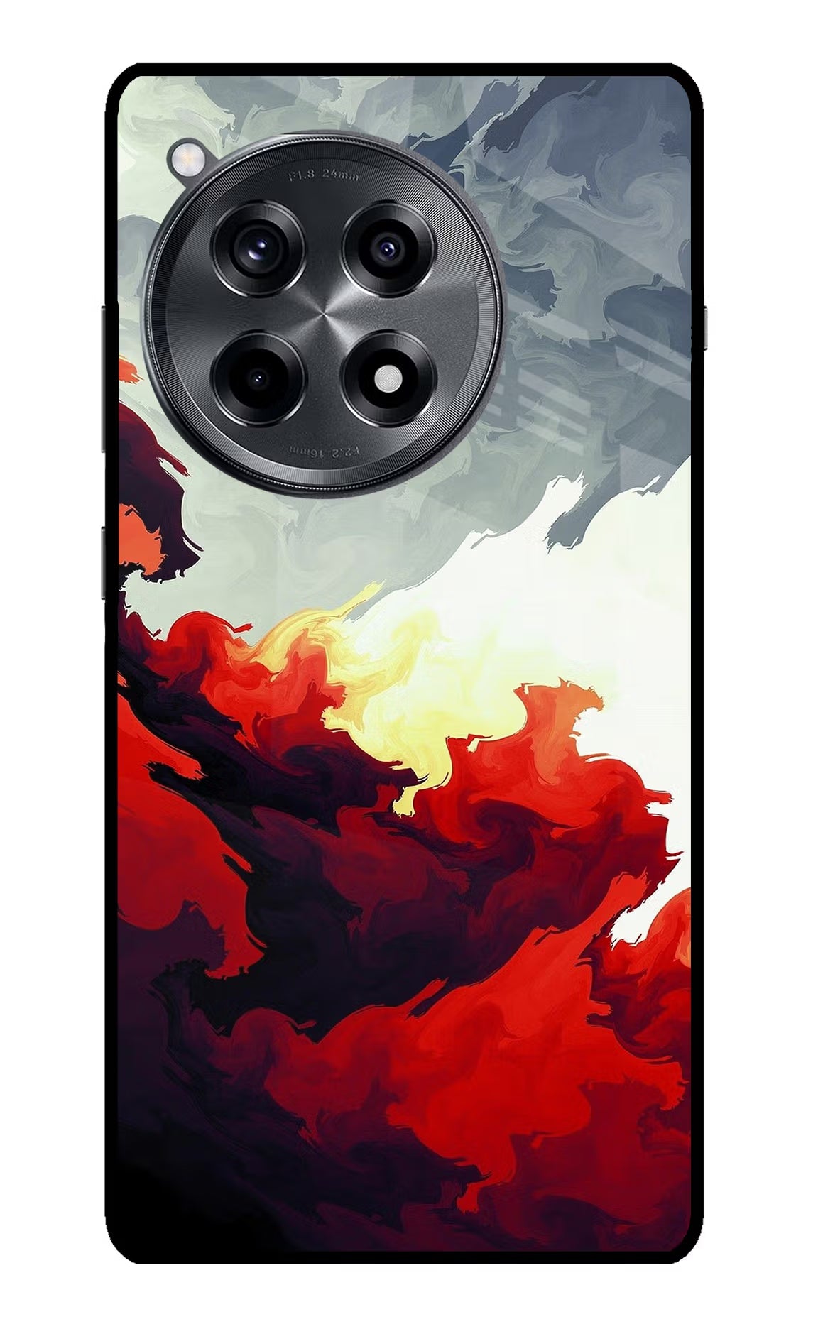 Fire Cloud OnePlus 12R Glass Case Back Cover by Casekaro